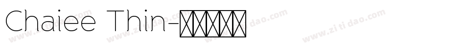 Chaiee Thin字体转换